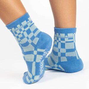 POINTE STUDIO Retro Geo Ankle Grip Sock/New with tag /grip collection/M/L